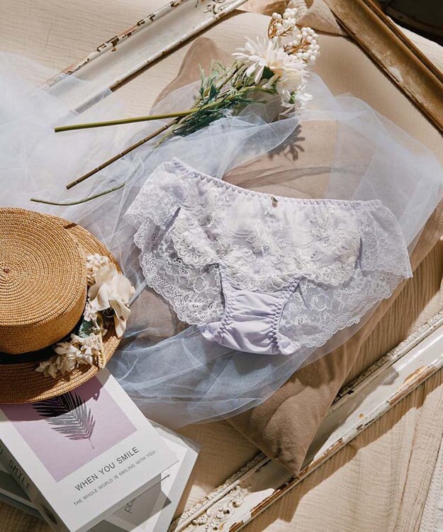 San-ai Resort（三愛水着楽園） エレガントコレクション【2503】デザインバックレースショーツ パープル