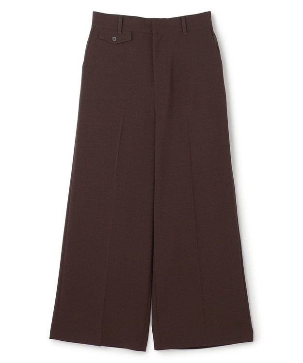 UNFILO L TENNEN TOUCH ワイドストレートパンツ ブラウン