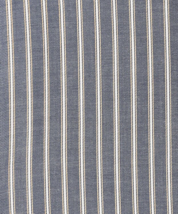 J.PRESS LADIES L 【洗える】ウォッシャブルキュプラツイル シャツ ネイビー×ホワイト系