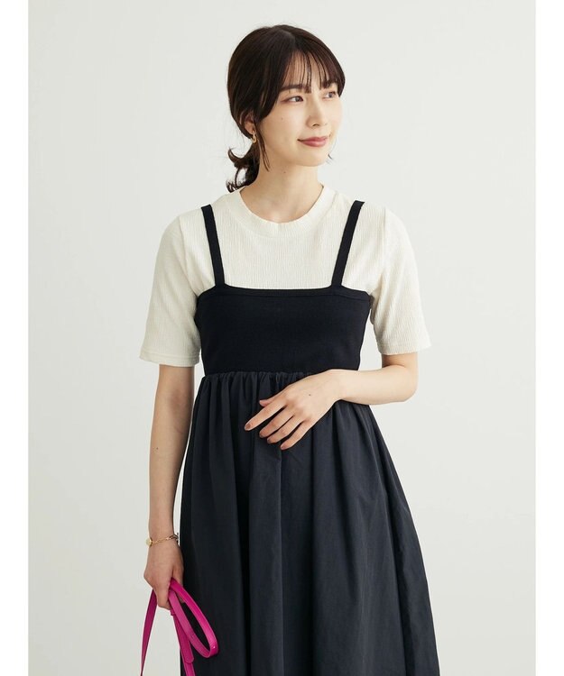 Green Parks ・ＥＬＥＮＣＡＲＥ　ＤＵＥ　イソザイキリカエキャミワンピ Black