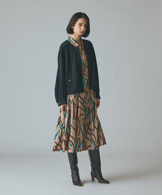 GRACE CONTINENTAL トリアセジャージジャケット ブラック