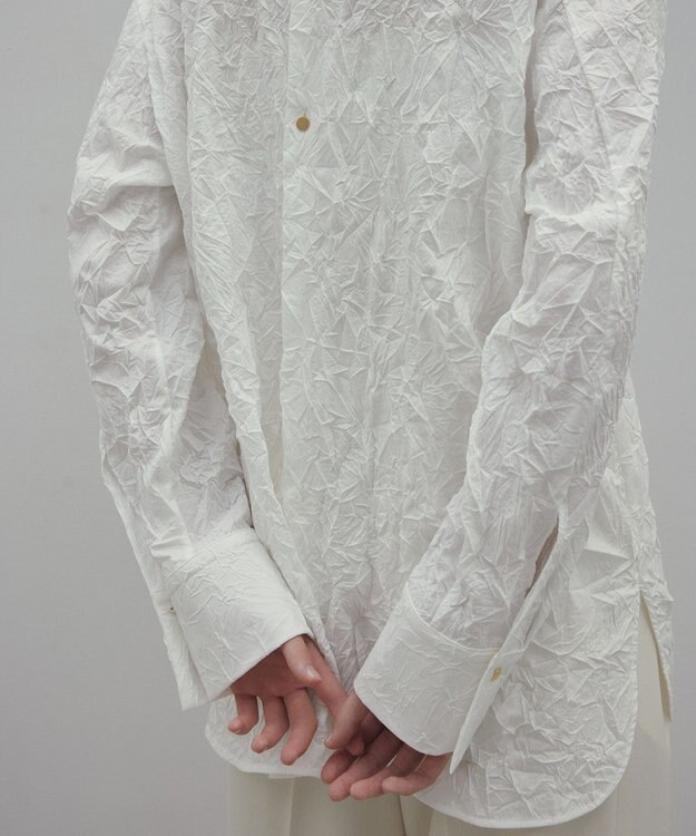 BEIGE， 【洗える・GISELe 4月号掲載】ASTILBE / コットンジャージークルーネックブラウス White