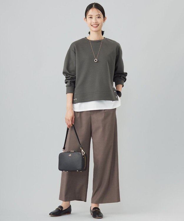 J.PRESS LADIES L 【WEB限定カラーあり】ダンボールニットジャージー カットソー スレート系