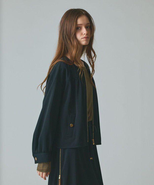 GRACE CONTINENTAL トリアセジャージジャケット ブラック