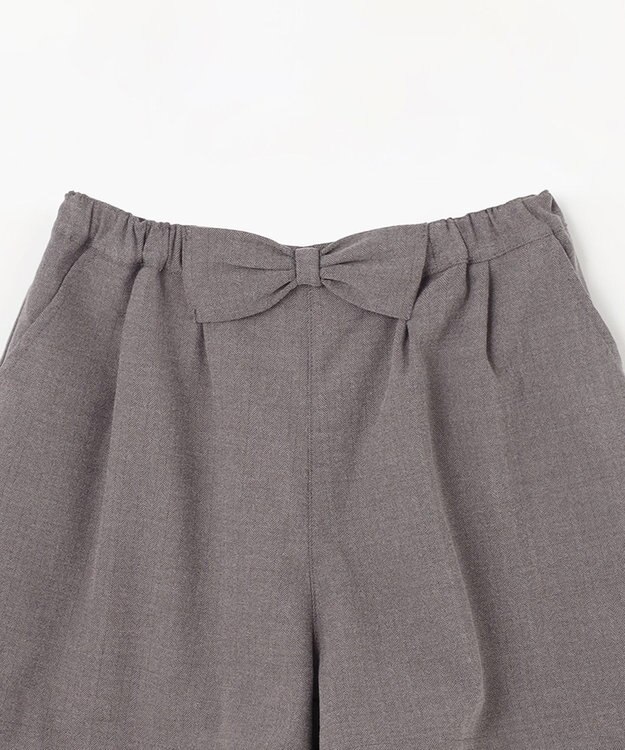 ANY KIDS ミニ丈 へリンボン キュロット チャコール