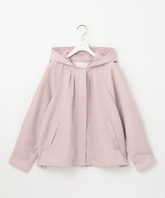 ANY SIS 【撥水・UVカット・花粉ガード】2WAYラグランフーディ ブルゾン アイスピンク