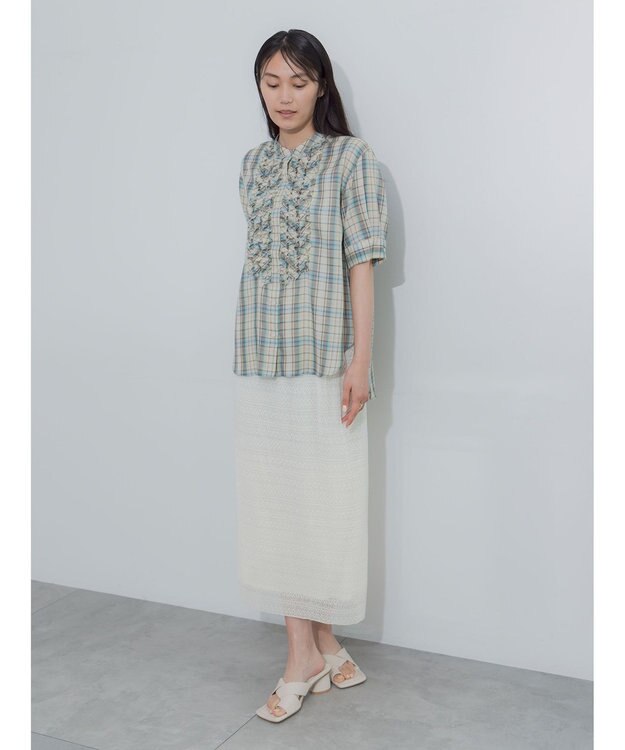 Te chichi レースプリーツナロースカート《2026 SUMMER LOOK item》 オフホワイト