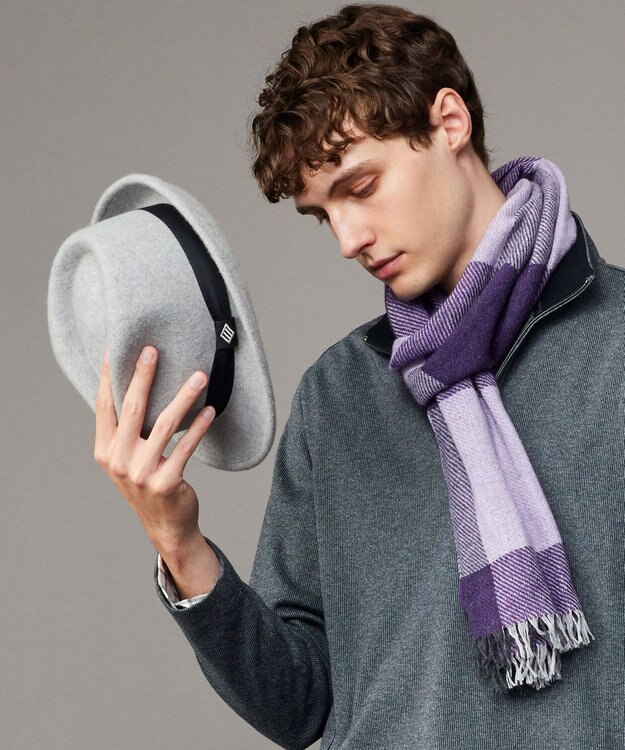 JOSEPH ABBOUD 【サイズ調整可・暖か】ウールサーモ ハット グレー系