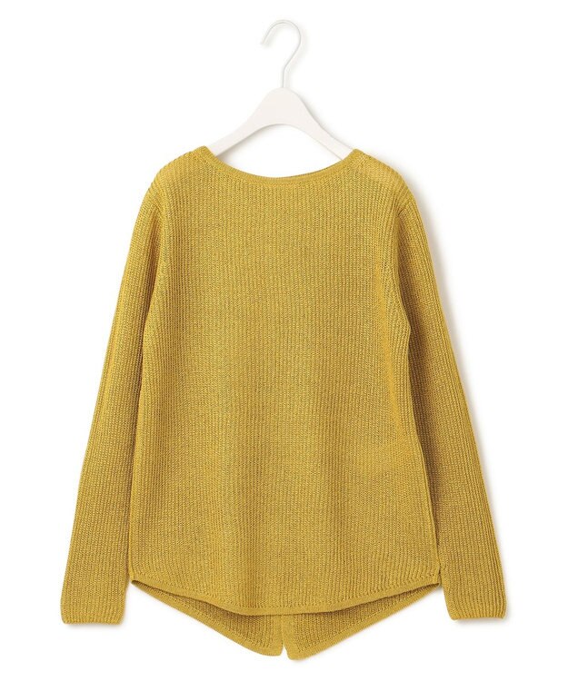 ICB 【洗える】 ペーパーブレンドシャインニット プルオーバー イエロー系