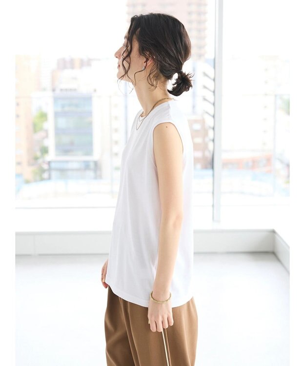 CRAFT STANDARD BOUTIQUE バイオ天竺ノースリタンク Off White