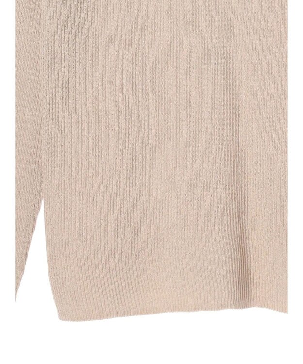 earth music&ecology シアーリブニットプルオーバー Beige