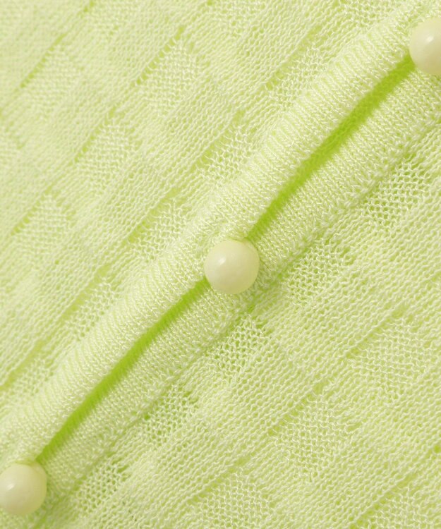 AMERICAN HOLIC シアーチェックカーディガン Lime Green