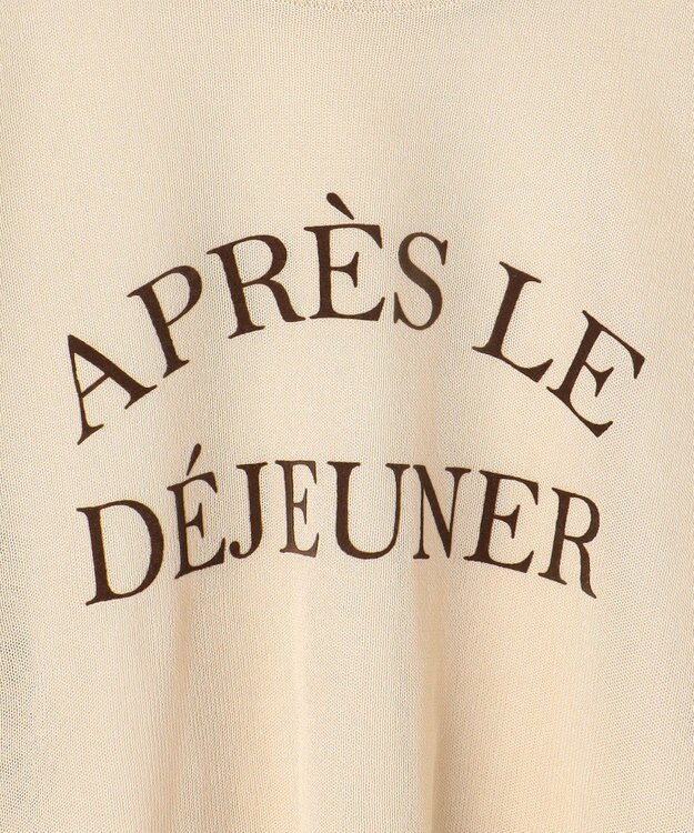 ANY L 【2SET】シアーロゴニット×タンクトップセット ライトベージュ