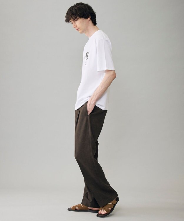 UNFILO MENS ウーリーノ 2タックスラックス ブラウン