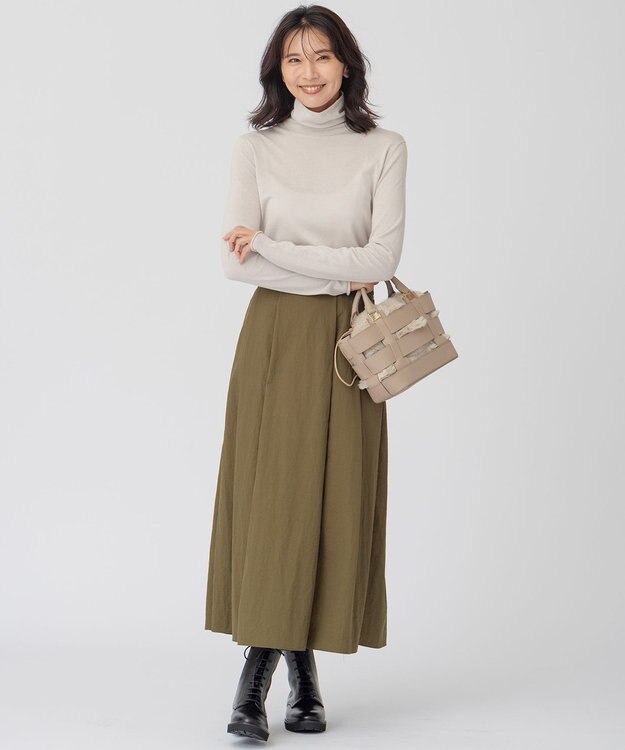 23区 【CLASSY.1月号掲載】スムージーコットン シアー ニット ベージュ系