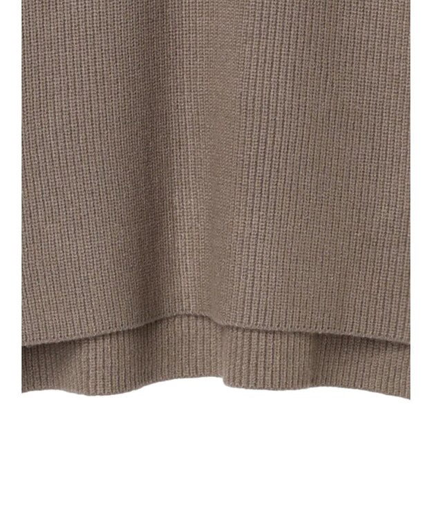 AMERICAN HOLIC バイパチハーフＺＩＰ片畦ニットプルオーバー　 Mocha