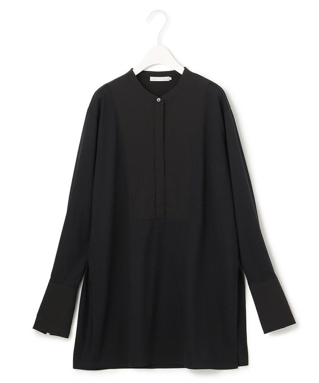 ICB 【UVケア・接触冷感・吸水速乾】コンビネーションジャージー チュニックカットソー ブラック系