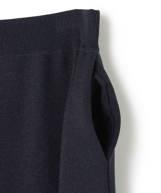 UNFILO 【MAG×スタイリストコラボ】イージーケアシャツ×ラメIラインスカート サックス×ネイビー