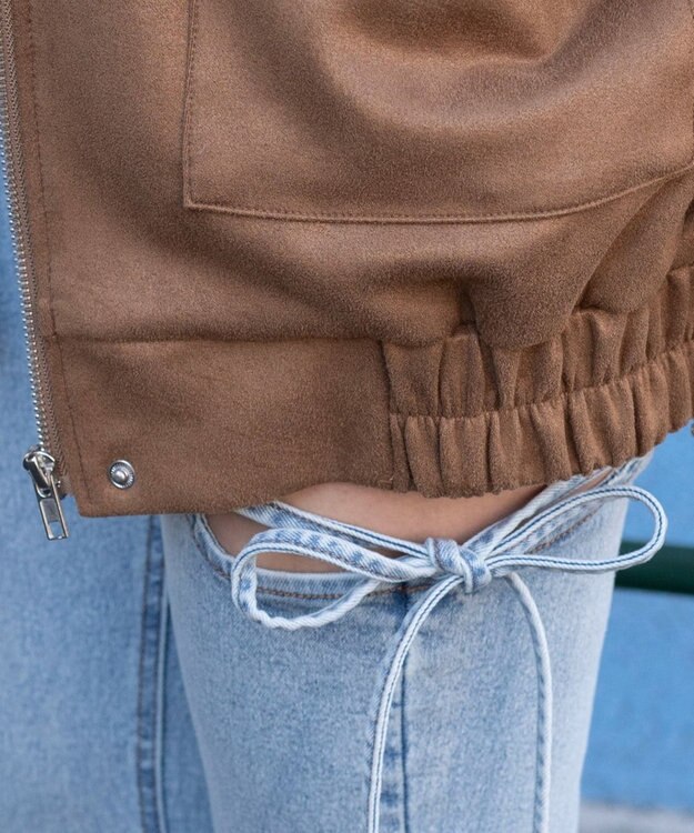 WEGO スウェードポンチジャケット ベージュ