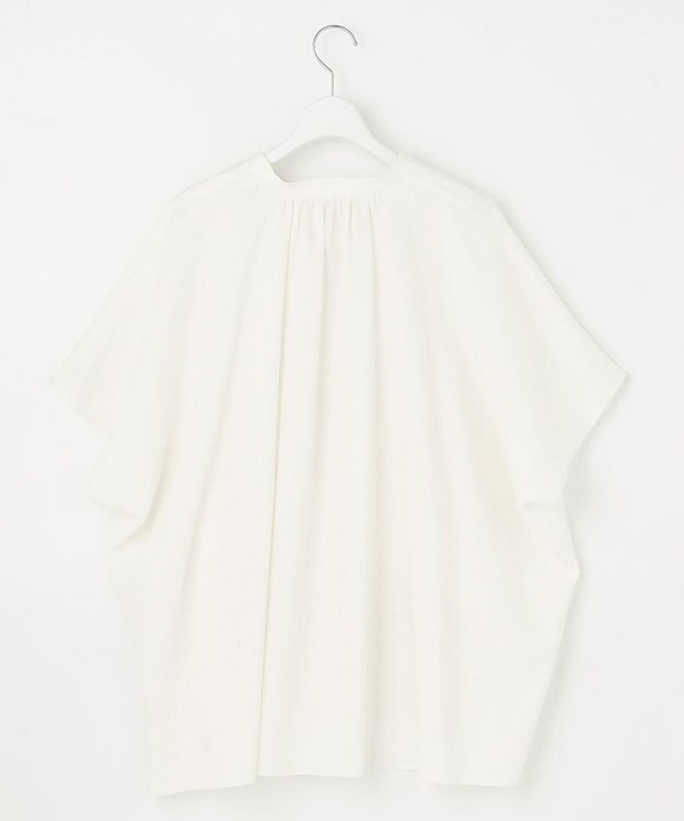 UNFILO 【洗える】リネンレーヨン　スキッパーシャツ オフ