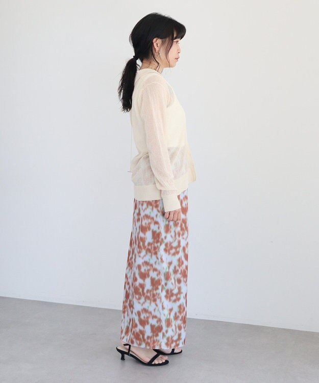CRAFT STANDARD BOUTIQUE シアージョーゼットニットカーディガン Light Beige