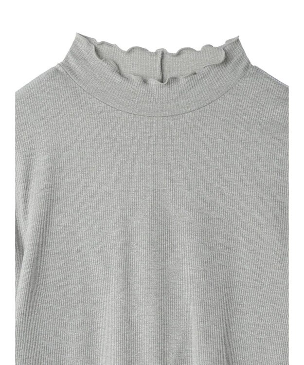 earth music&ecology ラメテレコハイネックプルオーバー Gray