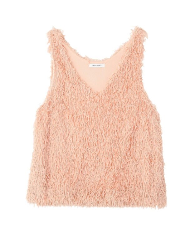 AMERICAN HOLIC 【選べる丈】フェザーVネックベスト Orange