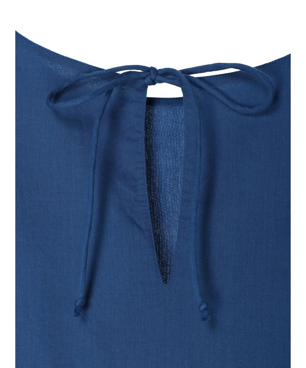 earth music&ecology コットンボイルパフスリーブワンピース Blue