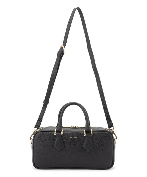 23区 【先行予約】VIOLAd'ORO シュリンクレザー 2WAY スクエア ボストンバッグ ブラック系