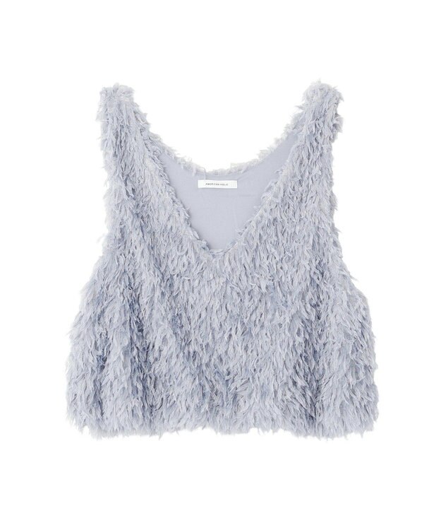 AMERICAN HOLIC 【選べる丈】フェザーVネックベスト Light Blue