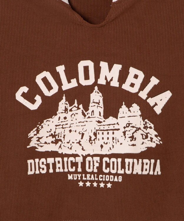 WEGO リブショートCOLOMBIAT ブラウン