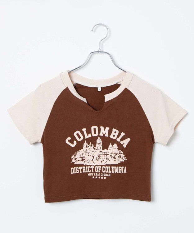 WEGO リブショートCOLOMBIAT ブラウン