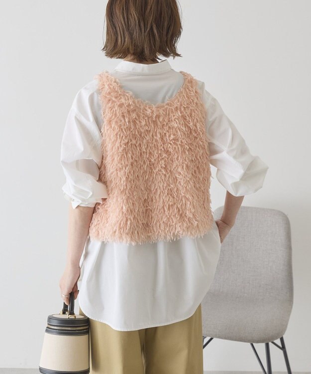 AMERICAN HOLIC 【選べる丈】フェザーVネックベスト Orange