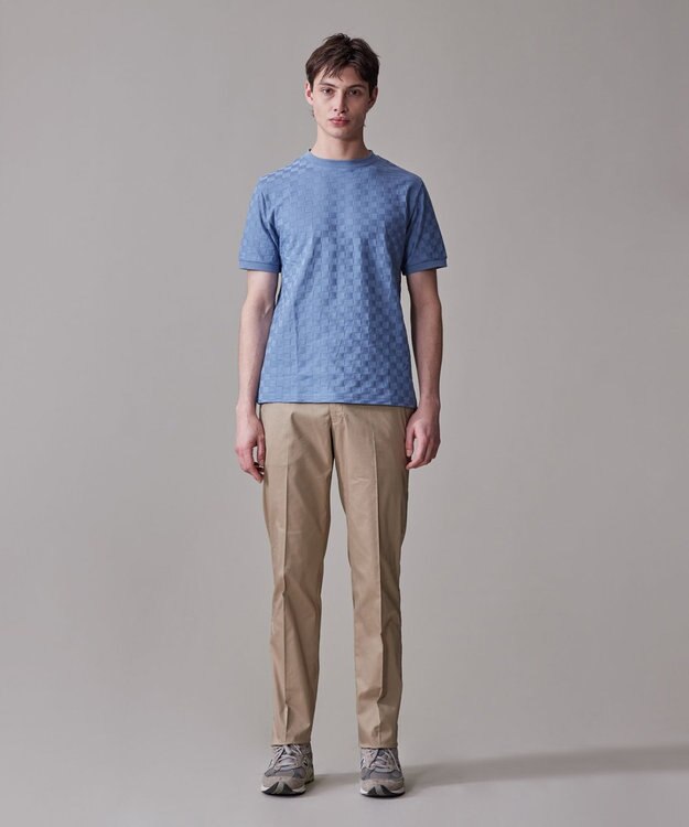 J.PRESS MEN 汗ばむ夏の最適解Tシャツ【吸水速乾 / シワになりにくい】【J.PRESS PREMIUM JERSEY】 リンクス Tシャツ サックスブルー系