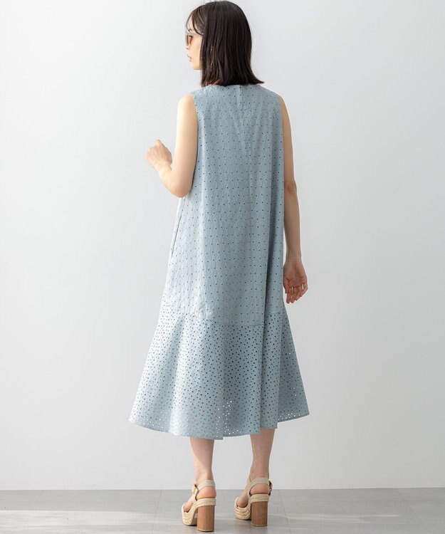 組曲 【WEB限定・新色追加】エンブロイダリーレースノースリーブ ワンピース スモーキーミント系