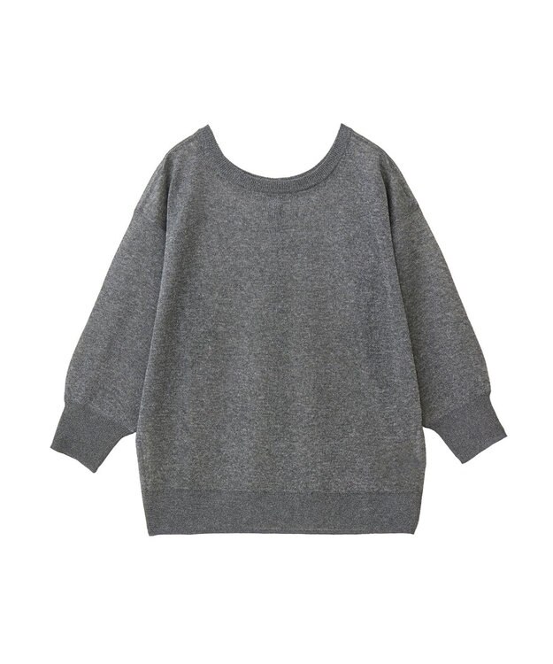 Green Parks ２ｗａｙ　７分袖ブライトシアーニットプルオーバー Gray Mixture