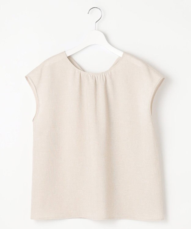 自由区 S 【洗える】ラスティックメッシュバックボウタイ ブラウス フラックス