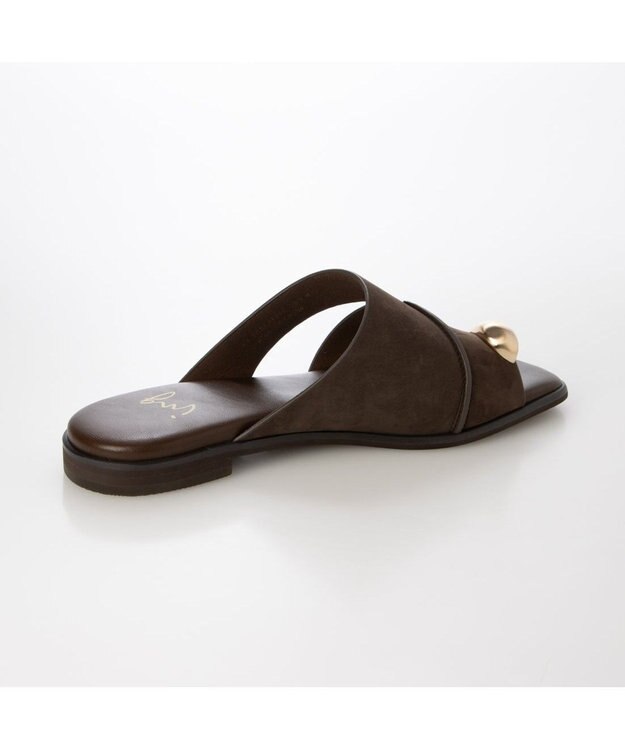 ing <ing>スクエアトングサンダル ダークブラウン