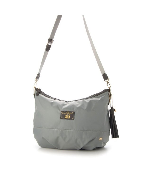 LA BAGAGERIE ナイロン　2wayショルダーバッグ ライトグレー