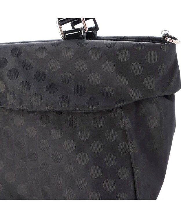 Y'SACCS PolkaDots口折れミニトート ブラック