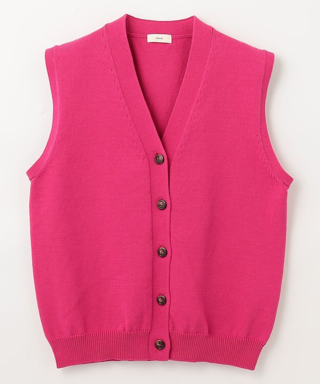 NAVE 【Nave 　洗える】ルピナス コットンニットベスト ローズ系