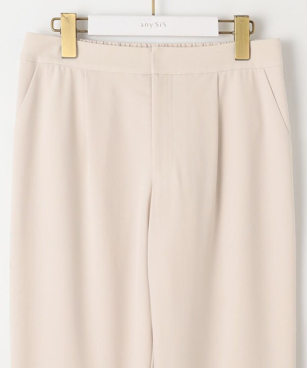 ANY SIS 【セットアップ可】セレモニーダブルクロス テーパードパンツ ライトベージュ