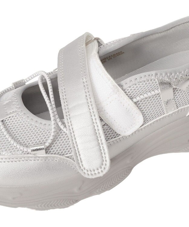 Green Parks ドロストコードメッシュスニーカー Silver