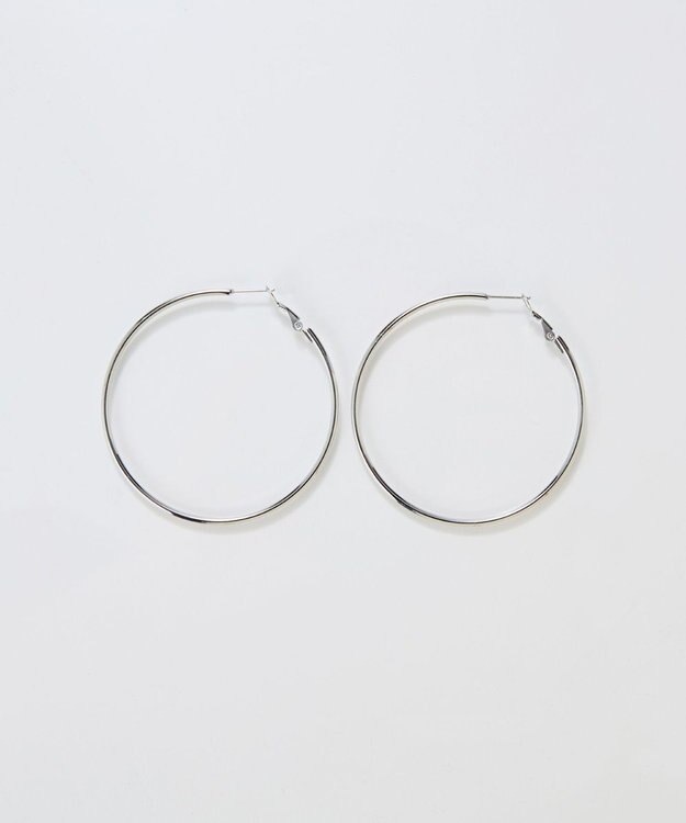 Phoebe 【金属アレルギー対応】ライトフープビッグピアス　シルバー/ステンレス/大振り シルバー