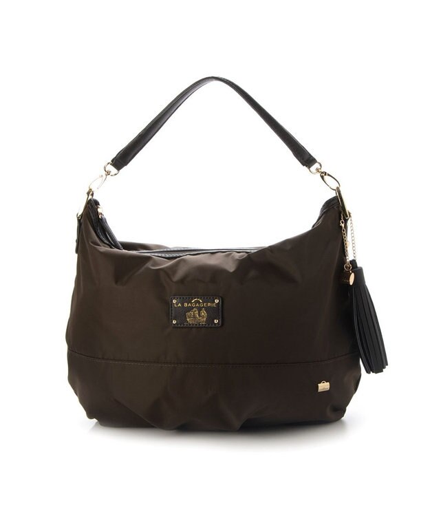 LA BAGAGERIE ナイロン　2wayショルダーバッグ チョコ