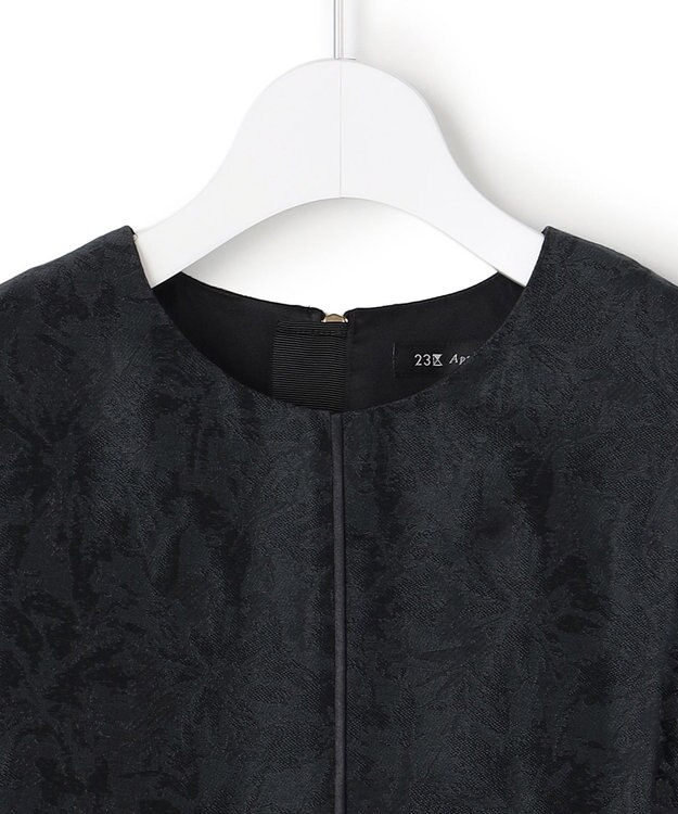 23区 S 【APPLAUDIR】シアーフラワージャカード ドレス ブラック系