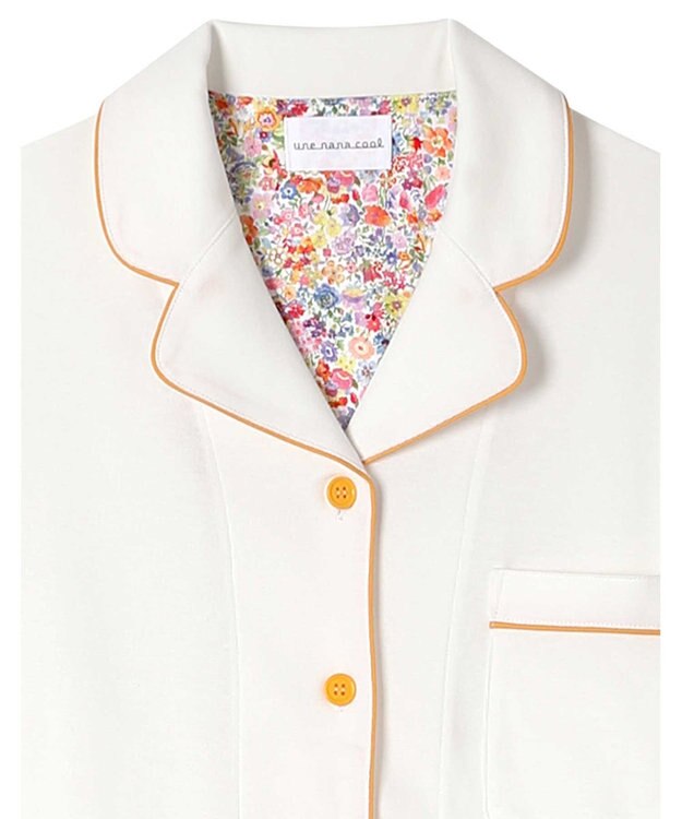 une nana cool 【綿100％】フライスパジャマ　ＭＡＤＥ　ＷＩＴＨ　ＬＩＢＥＲＴＹ　ＦＡＢＲＩＣ WH