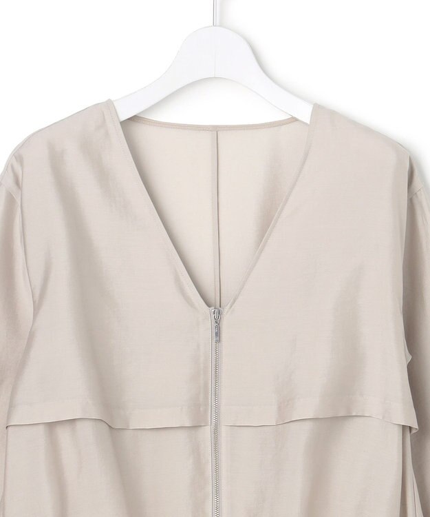 ICB 【先行予約・WEB限定カラーあり】 リヨセルナイロンワッシャー Vネックブルゾン トープ［WEB限定］