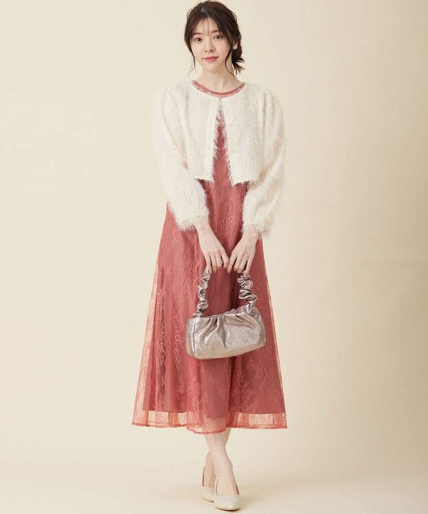 ANY SIS ソフトギャザーパーティ バッグ シャンパン