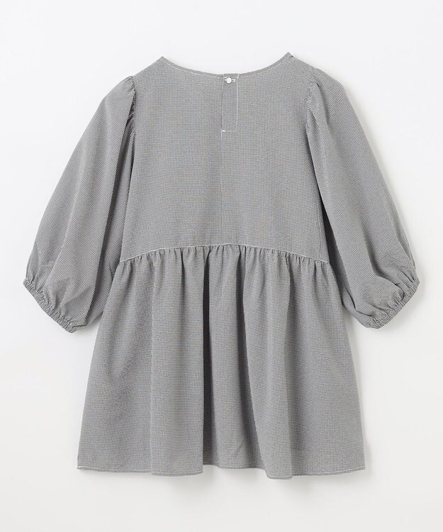 ANY 【WEB限定/洗濯機可】サッカーギャザーペプラムブラウス ギンガム